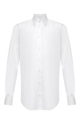 Мужская хлопковая сорочка GIORGIO ARMANI белого цвета по цене 54450 руб., арт. 1WGCCZ70/TZ992 | Фото 1 Мужская хлопковая сорочка GIORGIO ARMANI белого цвета, арт. 1WGCCZ70/TZ992 | Фото 1 (Рукава: Длинные; Материал внешний: Хлопок; Рубашки М: Regular Fit; Манжеты: На пуговицах; Длина (для топов): Стандартные; Случай: Формальный; Воротник: Кент; Принт: Однотонные; Стили: Классический)