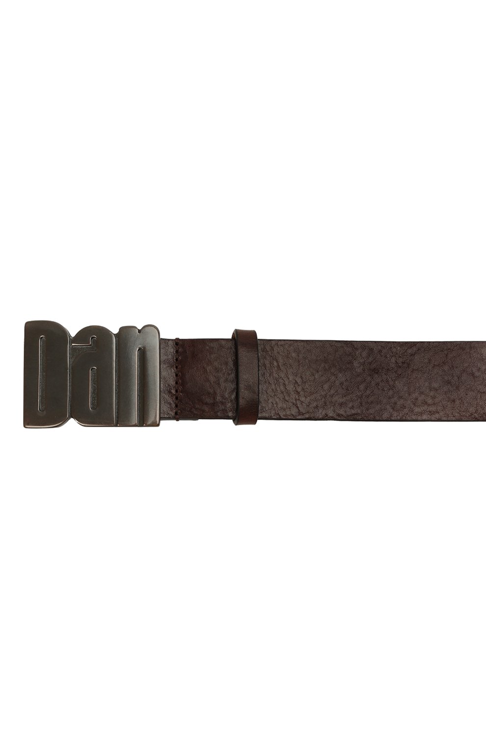 Мужской кожаный ремень DSQUARED2 темно-коричневого цвета, арт. BEM0050 20400001 | Фото 4 (Случай: Повседневный; Материал: Натуральная кожа)