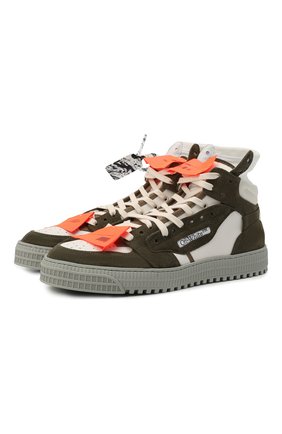 Мужские комбинированные кеды off-court 3.0 OFF-WHITE хаки цвета по цене 48950 руб., арт. 0MIA065F21LEA0036310 | Фото 1 Мужские комбинированные кеды off-court 3.0 OFF-WHITE хаки цвета, арт. 0MIA065F21LEA0036310 | Фото 1 (Материал внутренний: Текстиль, Натуральная кожа; Подошва: Массивная)