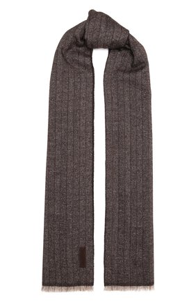 Мужской шарф из шерсти и шелка ERMENEGILDO ZEGNA коричневого цвета по цене 20550 руб., арт. Z2L06S/26F | Фото 1 Мужской шарф из шерсти и шелка ERMENEGILDO ZEGNA коричневого цвета, арт. Z2L06S/26F | Фото 1 (Кросс-КТ: шерсть; Материал: Шерсть, Текстиль)