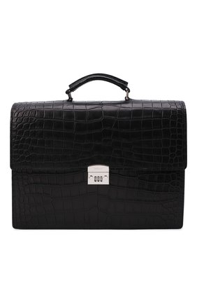 Мужской портфель из крокодила KITON черного цвета по цене 2550000 руб., арт. UBWALLN00102/CP0R | Фото 1 Мужской портфель из крокодила KITON черного цвета, арт. UBWALLN00102/CP0R | Фото 1 (Материал: Экзотическая кожа, Натуральная кожа; Размер: large)