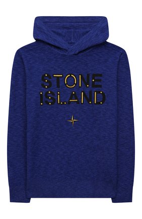 Детский худи из шерсти и хлопка STONE ISLAND синего цвета по цене 20600 руб., арт. 7516521D1/10-12 | Фото 1 Детский худи из шерсти и хлопка STONE ISLAND синего цвета, арт. 7516521D1/10-12 | Фото 1 (Материал внешний: Шерсть, Хлопок; Рукава: Длинные; Мальчики Кросс-КТ: Толстовка-одежда; Ростовка одежда: 10 - 11 лет | 140 - 146см, 13 - 15 лет | 158 см)