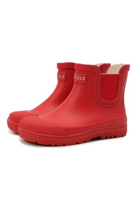 Детские резиновые ботинки AIGLE красного цвета по цене 3720 руб., арт. S01722/CHELSEA 2 | Фото 1 Детские резиновые ботинки AIGLE красного цвета, арт. S01722/CHELSEA 2 | Фото 1 (Материал внутренний: Текстиль; Материал внешний: Резина; Кросс-КТ: резиновые)