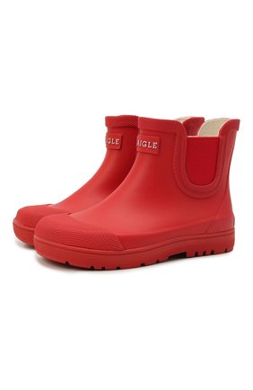 Детские резиновые ботинки AIGLE красного цвета, арт. S01722/CHELSEA 2 | Фото 1 (Материал внутренний: Текстиль; Материал внешний: Резина; Кросс-КТ: резиновые)