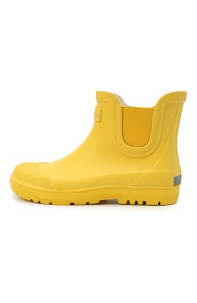 Детские резиновые ботинки AIGLE желтого цвета, арт. S01733/CHELSEA 2 | Фото 2 (Материал внутренний: Текстиль; Материал внешний: Резина; Кросс-КТ: резиновые)