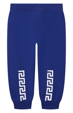Детские хлопковые джоггеры VERSACE синего цвета по цене 14750 руб., арт. 1001644/1A01322 | Фото 1 Детские хлопковые джоггеры VERSACE синего цвета, арт. 1001644/1A01322 | Фото 1 (Материал внешний: Хлопок; Ростовка одежда: 12 мес | 80 см, 18 мес | 86 см, 24 мес | 92 см, 3 мес | 62 см, 36 мес | 98 см, 6 мес | 68 см, 9 мес | 74 см)