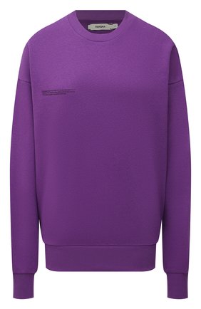 Мужские хлопковый свитшот PANGAIA фиолетового цвета, арт. 20FCU01-056-FM0R02 | Фото 1 (Рукава: Длинные; Материал внешний: Хлопок; Длина (для топов): Стандартные; Женское Кросс-КТ: Свитшот-одежда; Стили: Спорт-шик)