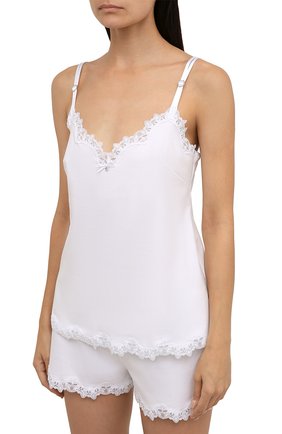 Женская пижама LISE CHARMEL белого цвета, арт. ALG4299-ALG0199 | Фото 2 (Длина (для топов): Стандартные; Материал внешний: Хлопок; Длина Ж (юбки, платья, шорты): Мини)