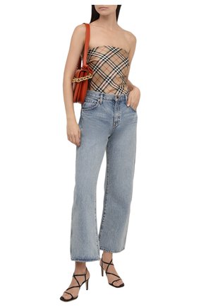 Женский шелковый платок BURBERRY бежевого цвета по цене 43500 руб., арт. 8041734 | Фото 2 Женский шелковый платок BURBERRY бежевого цвета, арт. 8041734 | Фото 2 (Материал: Текстиль, Шелк; Принт: С принтом)