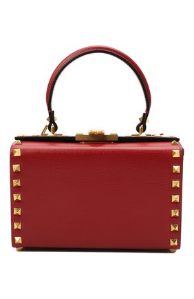 Женская сумка rockstud alcove VALENTINO красного цвета по цене 172000 руб., арт. WW2B0J73/WAX | Фото 1 Женская сумка rockstud alcove VALENTINO красного цвета, арт. WW2B0J73/WAX | Фото 1 (Материал: Натуральная кожа; Размер: small, mini; Сумки-технические: Сумки top-handle; Ремень/цепочка: На ремешке; Женское Кросс-КТ: Вечерняя сумка; Сумки: Сумки)