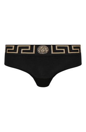 Женские трусы-шорты VERSACE черного цвета по цене 5340 руб., арт. AUD01071/A232741 | Фото 1 Женские трусы-шорты VERSACE черного цвета, арт. AUD01071/A232741 | Фото 1 (Материал внешний: Хлопок)