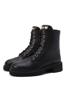 Женские кожаные ботинки combat GIUSEPPE ZANOTTI DESIGN черного цвета по цене 74650 руб., арт. I070010/012 | Фото 1 Женские кожаные ботинки combat GIUSEPPE ZANOTTI DESIGN черного цвета, арт. I070010/012 | Фото 1 (Каблук высота: Низкий; Подошва: Платформа; Материал внутренний: Натуральная кожа; Женское Кросс-КТ: Военные ботинки; Материал внешний: Кожа)