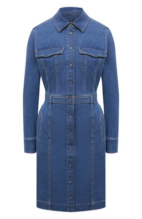 Женское джинсовое платье 7 FOR ALL MANKIND синего цвета по цене 26800 руб., арт. JSLLZ030WT | Фото 1 Женское джинсовое платье 7 FOR ALL MANKIND синего цвета, арт. JSLLZ030WT | Фото 1 (Длина Ж (юбки, платья, шорты): Мини; Рукава: Длинные; Материал внешний: Хлопок; Кросс-КТ: Деним; Стили: Кэжуэл; Случай: Повседневный; Женское Кросс-КТ: Платье-одежда)