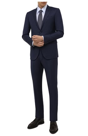 Мужская хлопковая сорочка GIORGIO ARMANI светло-голубого цвета по цене 43400 руб., арт. 1WGCCZ70/TZ992 | Фото 2 Мужская хлопковая сорочка GIORGIO ARMANI светло-голубого цвета, арт. 1WGCCZ70/TZ992 | Фото 2 (Материал внешний: Хлопок; Случай: Формальный; Принт: Однотонные; Рукава: Длинные; Рубашки М: Regular Fit; Манжеты: На пуговицах; Стили: Классический; Воротник: Кент; Длина (для топов): Стандартные)