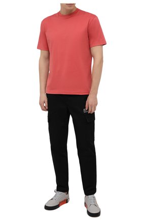 Мужская хлопковая футболка ACNE STUDIOS кораллового цвета по цене 11400 руб., арт. BL0230 | Фото 2 Мужская хлопковая футболка ACNE STUDIOS кораллового цвета, арт. BL0230 | Фото 2 (Материал внешний: Хлопок; Принт: Без принта; Рукава: Короткие; Стили: Минимализм; Длина (для топов): Стандартные)