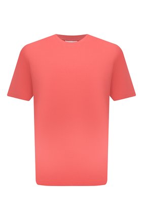 Мужская хлопковая футболка ACNE STUDIOS кораллового цвета, арт. BL0230 | Фото 1 (Материал внешний: Хлопок; Принт: Без принта; Рукава: Короткие; Стили: Минимализм; Длина (для топов): Стандартные)