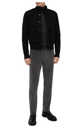 Мужские брюки из хлопка и кашемира GIORGIO ARMANI серого цвета по цене 91950 руб., арт. 1SGPP0I0/T02VD | Фото 2 Мужские брюки из хлопка и кашемира GIORGIO ARMANI серого цвета, арт. 1SGPP0I0/T02VD | Фото 2 (Длина (брюки, джинсы): Стандартные; Материал внешний: Хлопок; Материал подклада: Купро; Случай: Повседневный; Стили: Кэжуэл)