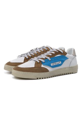 Мужские комбинированные кеды vulcanized OFF-WHITE коричневого цвета по цене 29600 руб., арт. 0MIA227F21FAB0010145 | Фото 1 Мужские комбинированные кеды vulcanized OFF-WHITE коричневого цвета, арт. 0MIA227F21FAB0010145 | Фото 1 (Материал внутренний: Натуральная кожа, Текстиль; Материал внешний: Текстиль; Подошва: Массивная)