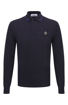 Мужское хлопковое поло STONE ISLAND темно-синего цвета по цене 12900 руб., арт. 75152SS18 | Фото 1 Мужское хлопковое поло STONE ISLAND темно-синего цвета, арт. 75152SS18 | Фото 1 (Рукава: Длинные; Длина (для топов): Стандартные; Материал внешний: Хлопок; Застежка: Пуговицы; Стили: Кэжуэл)