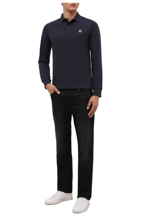 Мужское хлопковое поло STONE ISLAND темно-синего цвета по цене 12900 руб., арт. 75152SS18 | Фото 2 Мужское хлопковое поло STONE ISLAND темно-синего цвета, арт. 75152SS18 | Фото 2 (Рукава: Длинные; Длина (для топов): Стандартные; Материал внешний: Хлопок; Застежка: Пуговицы; Стили: Кэжуэл)
