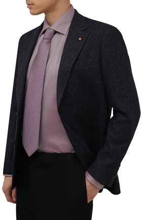 Мужской шелковый галстук BRIONI сиреневого цвета, арт. 062I00/01427 | Фото 2 (Материал: Шелк, Текстиль; Принт: С принтом)