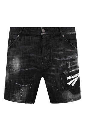 Мужские джинсовые шорты DSQUARED2 темно-серого цвета по цене 54850 руб., арт. S74MU0675/S30357 | Фото 1 Мужские джинсовые шорты DSQUARED2 темно-серого цвета, арт. S74MU0675/S30357 | Фото 1 (Длина Шорты М: До колена; Материал внешний: Хлопок, Деним; Кросс-КТ: Деним; Принт: С принтом; Стили: Гранж; Случай: Повседневный)