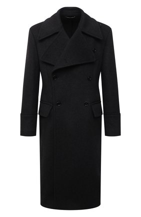 Мужской шерстяное пальто DOLCE & GABBANA темно-серого цвета по цене 334500 руб., арт. G024ZT/FU2H5 | Фото 1 Мужской шерстяное пальто DOLCE & GABBANA темно-серого цвета, арт. G024ZT/FU2H5 | Фото 1 (Материал внешний: Шерсть; Рукава: Длинные; Длина (верхняя одежда): Длинные; Мужское Кросс-КТ: пальто-верхняя одежда; Стили: Кэжуэл)