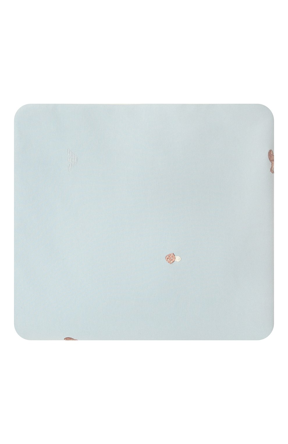 Детского хлопковое одеяло EMPORIO ARMANI голубого цвета, арт. 6KD803/NJ03Z | Фото 2 (Материал: Текстиль, Хлопок)