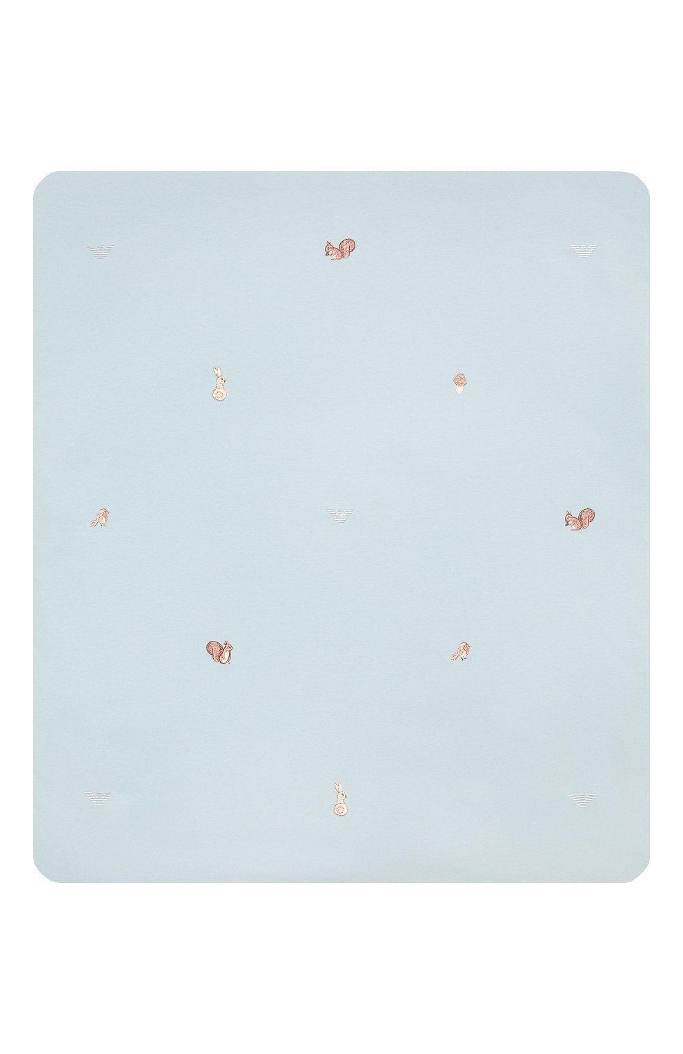 Детского хлопковое одеяло EMPORIO ARMANI голубого цвета, арт. 6KD803/NJ03Z | Фото 3 (Материал: Текстиль, Хлопок)