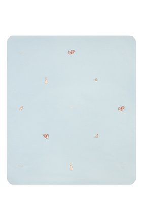 Детского хлопковое одеяло EMPORIO ARMANI голубого цвета, арт. 6KD803/NJ03Z | Фото 3 (Материал: Текстиль, Хлопок)