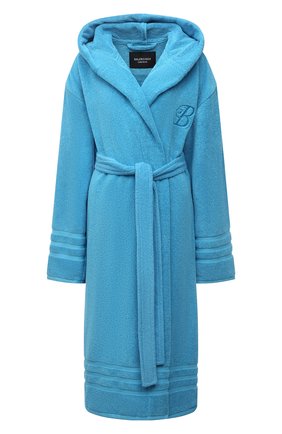 Женский хлопковый халат BALENCIAGA голубого цвета по цене 71950 руб., арт. 662735/TKP25 | Фото 1 Женский хлопковый халат BALENCIAGA голубого цвета, арт. 662735/TKP25 | Фото 1 (Длина Ж (юбки, платья, шорты): Миди; Материал внешний: Хлопок; Рукава: Длинные)