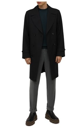 Мужской кашемировый джемпер ERMENEGILDO ZEGNA темно-зеленого цвета по цене 99950 руб., арт. UYK11/110 | Фото 2 Мужской кашемировый джемпер ERMENEGILDO ZEGNA темно-зеленого цвета, арт. UYK11/110 | Фото 2 (Материал внешний: Шерсть, Кашемир; Мужское Кросс-КТ: Джемперы; Рукава: Длинные; Принт: Без принта; Вырез: Круглый; Стили: Кэжуэл; Длина (для топов): Стандартные)
