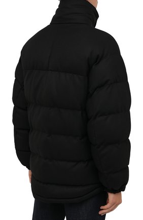 Мужская двусторонняя куртка DOLCE & GABBANA черного цвета, арт. G9UT7T/GEU24 | Фото 4 (Кросс-КТ: Куртка; Материал внешний: Шерсть; Рукава: Длинные; Длина (верхняя одежда): До середины бедра; Мужское Кросс-КТ: утепленные куртки; Материал подклада: Синтетический материал; Стили: Кэжуэл)