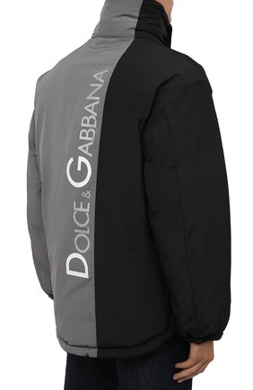 Мужская двусторонняя куртка DOLCE & GABBANA черного цвета, арт. G9UT7T/GEU24 | Фото 7 (Кросс-КТ: Куртка; Материал внешний: Шерсть; Рукава: Длинные; Длина (верхняя одежда): До середины бедра; Мужское Кросс-КТ: утепленные куртки; Материал подклада: Синтетический материал; Стили: Кэжуэл)