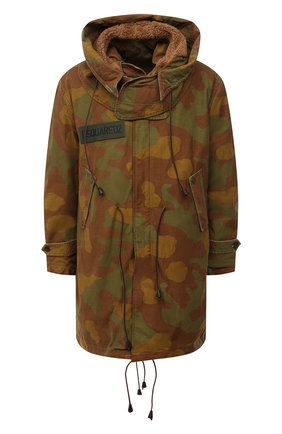 Мужская утепленная парка DSQUARED2 хаки цвета по цене 160500 руб., арт. S74AA0233/S49605 | Фото 1 Мужская утепленная парка DSQUARED2 хаки цвета, арт. S74AA0233/S49605 | Фото 1 (Рукава: Длинные; Материал внешний: Хлопок; Материал подклада: Синтетический материал; Стили: Милитари; Длина (верхняя одежда): До середины бедра; Кросс-КТ: Куртка)