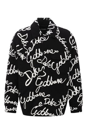 Мужская утепленная куртка DOLCE & GABBANA черного цвета, арт. G9VY0T/HU7IH | Фото 1 (Длина (верхняя одежда): До середины бедра; Рукава: Длинные; Материал внешний: Синтетический материал, Хлопок; Материал подклада: Синтетический материал; Кросс-КТ: Куртка; Мужское Кросс-КТ: утепленные куртки; Стили: Кэжуэл)