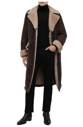 Мужская дубленка DOLCE & GABBANA коричневого цвета по цене 664000 руб., арт. G029DL/FUP5W | Фото 2 Мужская дубленка DOLCE & GABBANA коричневого цвета, арт. G029DL/FUP5W | Фото 2 (Материал утеплителя: Натуральный мех; Рукава: Длинные; Длина (верхняя одежда): Длинные; Стили: Кэжуэл; Материал внешний: Натуральная кожа)