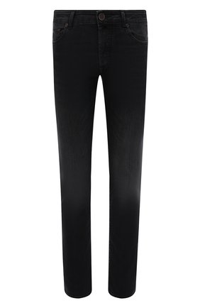 Мужские джинсы MOORER темно-серого цвета, арт. PAVEL-PS701/M0UDE100008-TEPA093 | Фото 1 (Материал внешний: Хлопок; Длина (брюки, джинсы): Стандартные; Кросс-КТ: Деним; Силуэт М (брюки): Прямые; Стили: Классический)