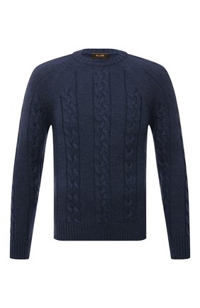 Мужской шерстяной свитер MOORER синего цвета по цене 57150 руб., арт. LAVARED0-CWH/M0UMA100055-TEPA229 | Фото 1 Мужской шерстяной свитер MOORER синего цвета, арт. LAVARED0-CWH/M0UMA100055-TEPA229 | Фото 1 (Материал внешний: Шерсть; Мужское Кросс-КТ: Свитер-одежда; Принт: Без принта; Стили: Кэжуэл; Длина (для топов): Стандартные; Рукава: Длинные)