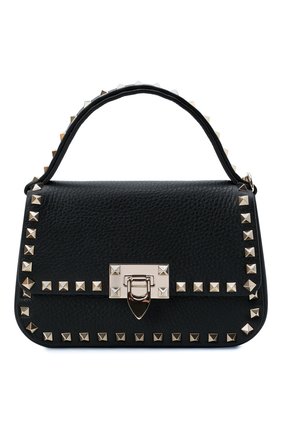 Женская сумка rockstud small VALENTINO черного цвета по цене 104500 руб., арт. WW0B0I52/VSF | Фото 1 Женская сумка rockstud small VALENTINO черного цвета, арт. WW0B0I52/VSF | Фото 1 (Размер: small; Материал: Натуральная кожа; Ремень/цепочка: На ремешке; Сумки-технические: Сумки top-handle)