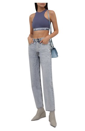 Женские кожаные ботильоны nappa doll OFF-WHITE серого цвета по цене 82200 руб., арт. 0WIE014F21LEA0010900 | Фото 2 Женские кожаные ботильоны nappa doll OFF-WHITE серого цвета, арт. 0WIE014F21LEA0010900 | Фото 2 (Подошва: Плоская; Материал внутренний: Натуральная кожа; Каблук тип: Танкетка; Каблук высота: Высокий)