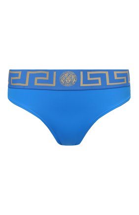 Женский плавки-бикини VERSACE голубого цвета по цене 12850 руб., арт. ABD01093/A232185 | Фото 1 Женский плавки-бикини VERSACE голубого цвета, арт. ABD01093/A232185 | Фото 1 (Материал внешний: Синтетический материал; Женское Кросс-КТ: Раздельные купальники)