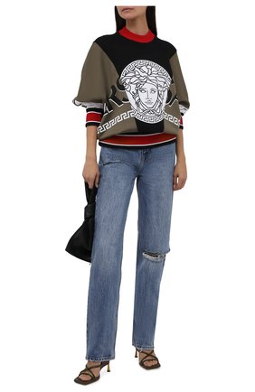 Женский свитшот VERSACE разноцветного цвета по цене 109500 руб., арт. 1000783/1A01105 | Фото 2 Женский свитшот VERSACE разноцветного цвета, арт. 1000783/1A01105 | Фото 2 (Материал внешний: Синтетический материал, Хлопок; Стили: Спорт-шик; Женское Кросс-КТ: Свитшот-одежда; Рукава: Длинные; Длина (для топов): Удлиненные)