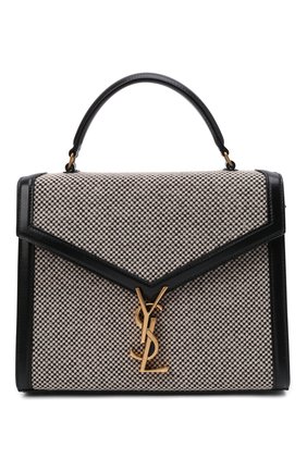 Женская сумка cassandra medium SAINT LAURENT черно-белого цвета по цене 164500 руб., арт. 623931/25E1W | Фото 1 Женская сумка cassandra medium SAINT LAURENT черно-белого цвета, арт. 623931/25E1W | Фото 1 (Ремень/цепочка: На ремешке; Материал: Натуральная кожа; Размер: medium; Сумки-технические: Сумки top-handle)