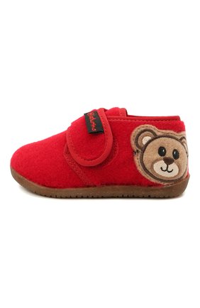 Детского домашние ботинки NATURINO красного цвета, арт. 0014000674/01/20-23 | Фото 2 (Материал внутренний: Текстиль, Натуральная кожа; Материал внешний: Текстиль; Кросс-КТ: Домашняя обувь)