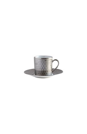 Кофейная чашка с блюдцем divine BERNARDAUD серебряного цвета, арт. 1388/79 | Фото 1 (Интерьер_коллекция: Divine)