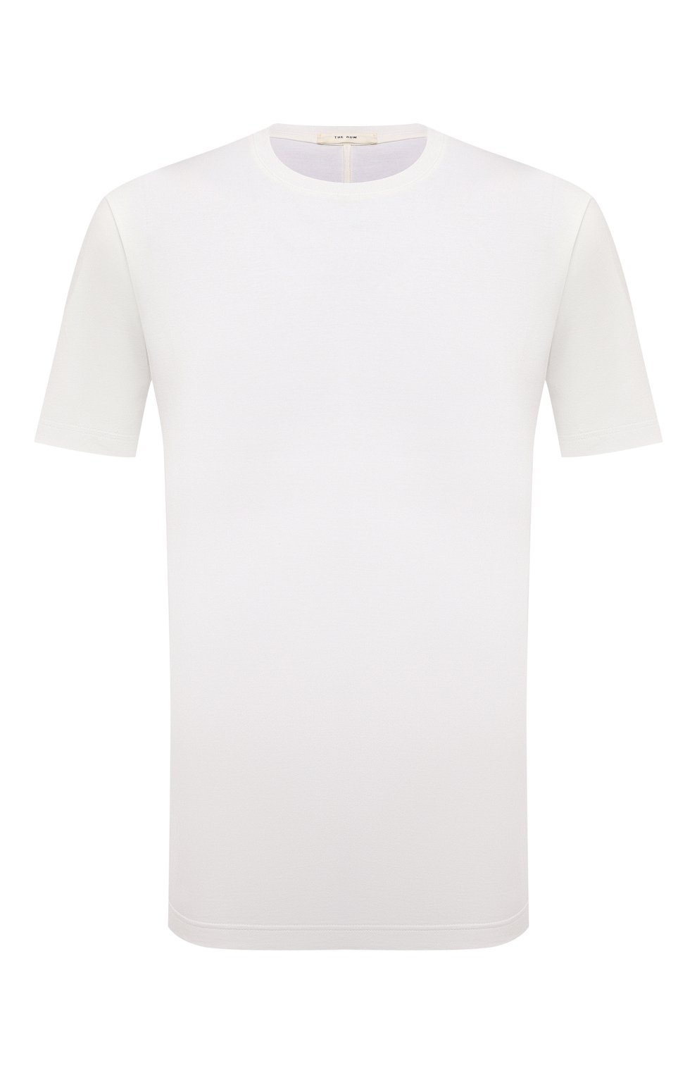 Мужская хлопковая футболка THE ROW белого цвета, арт. 120K291 | Фото 1 (Принт: Без принта; Рукава: Короткие; Длина (для топов): Стандартные; Материал внешний: Хлопок; Стили: Минимализм)