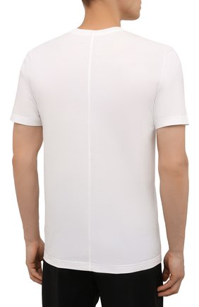 Мужская хлопковая футболка THE ROW белого цвета, арт. 120K291 | Фото 4 (Принт: Без принта; Рукава: Короткие; Длина (для топов): Стандартные; Материал внешний: Хлопок; Стили: Минимализм)