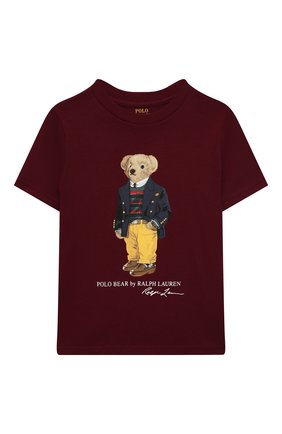 Детская хлопковая футболка POLO RALPH LAUREN бордового цвета по цене 3805 руб., арт. 322853828 | Фото 1 Детская хлопковая футболка POLO RALPH LAUREN бордового цвета, арт. 322853828 | Фото 1 (Материал внешний: Хлопок; Рукава: Короткие; Ростовка одежда: 5 лет | 110 см, 6 лет | 116 см, 7 лет | 122 см)
