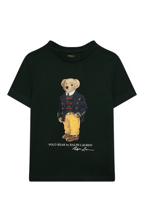 Детская хлопковая футболка POLO RALPH LAUREN темно-зеленого цвета по цене 3805 руб., арт. 322853828 | Фото 1 Детская хлопковая футболка POLO RALPH LAUREN темно-зеленого цвета, арт. 322853828 | Фото 1 (Материал внешний: Хлопок; Рукава: Короткие; Ростовка одежда: 5 лет | 110 см, 6 лет | 116 см, 7 лет | 122 см)